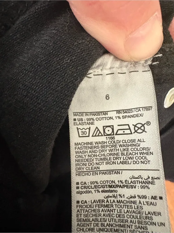 Old navy black OG straight high rise jeans - Image 4