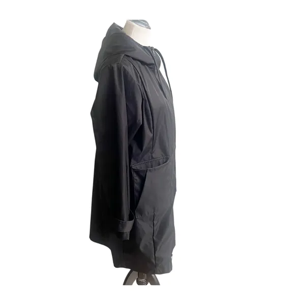 Bernardo Hooded Rain Coat Womens Medium Black Waterproof Full Zipper Gorpcore - Image 6