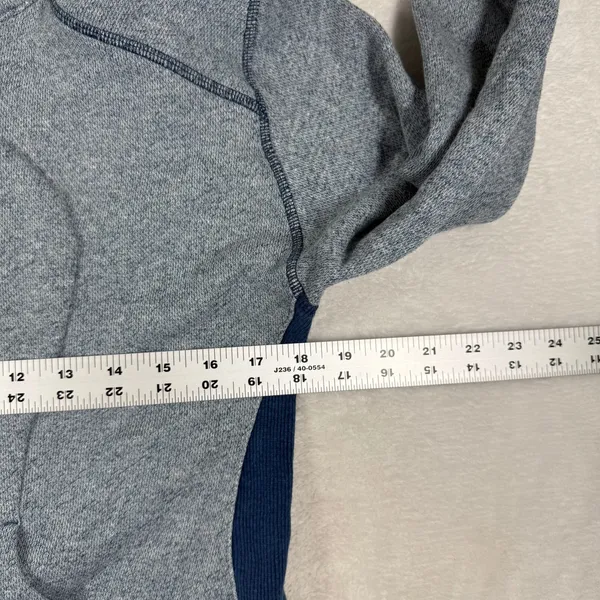 Lululemon Scuba Hoodie Full Zip‎ Heathered Blue Navy Thumbholes Size 8 - Image 5