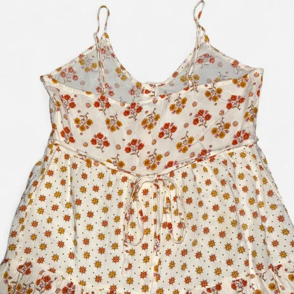 Patrons-of-peace Women's Cream and Orange Dress - Image 7