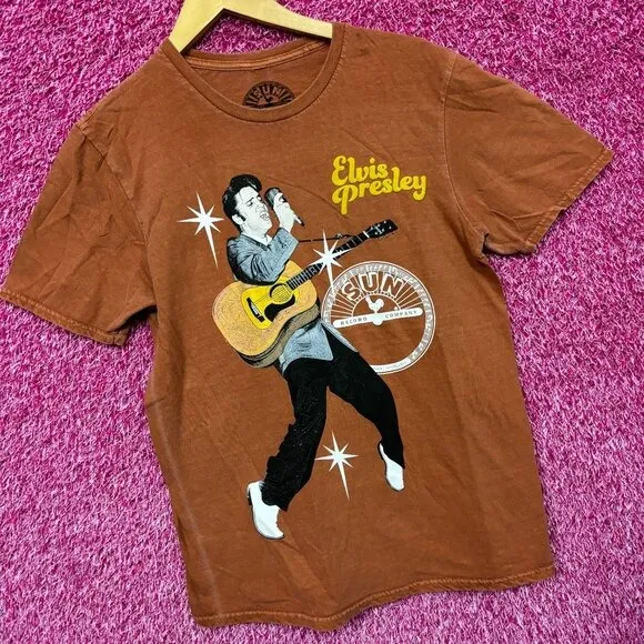 Elvis Presley The King of Rock n Roll Sun Record Company Rock Tee Small - Image 3