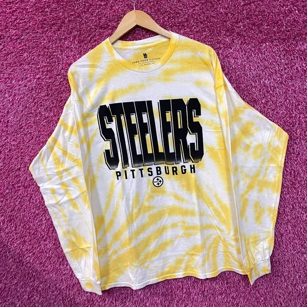 National Football League Steelers Pittsburgh Game Time long Sleeve Tie Dye T-Shirt 2XL - Image 2