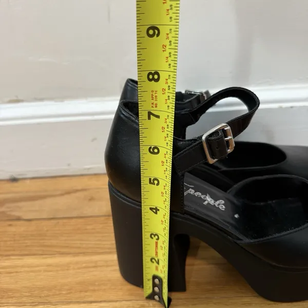 Free People Black Gwen Platform Mary Janes Size 38 (US 8) - Image 4