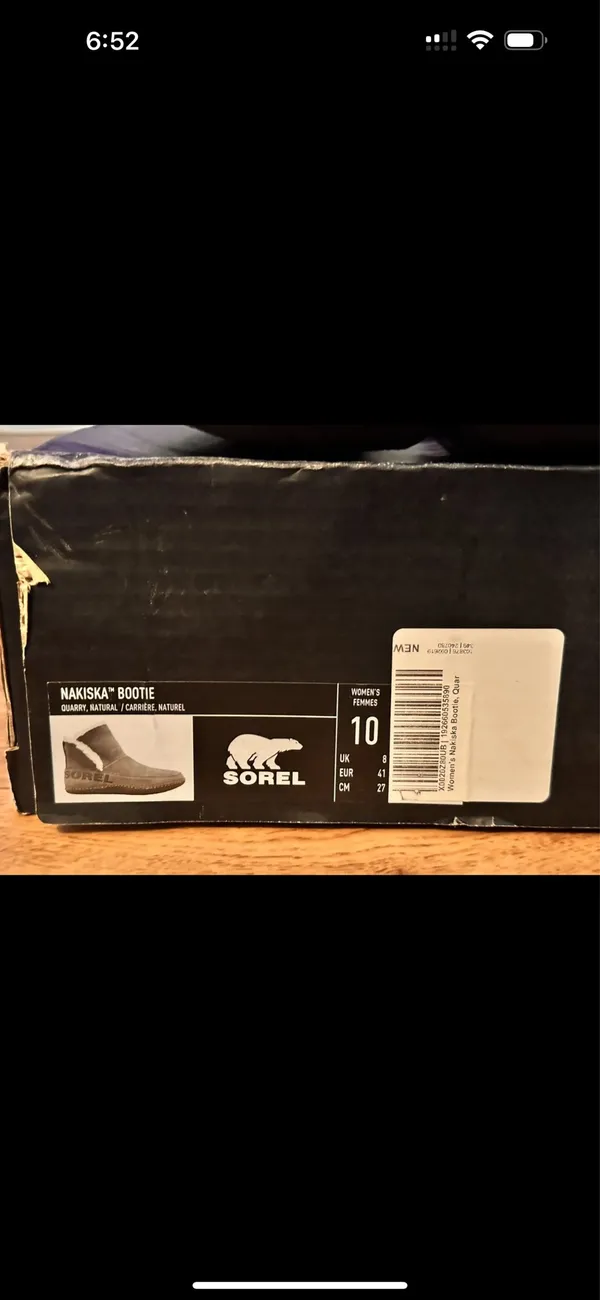 Sorel Nakiska Faux Fur Lined Bootie in Gray , women's size US 10 EU 41 NEW - Image 4