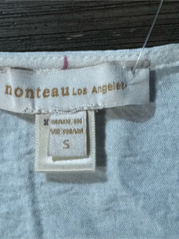 Monteau White Wrap Crop Top with Gold Buttons - Image 5