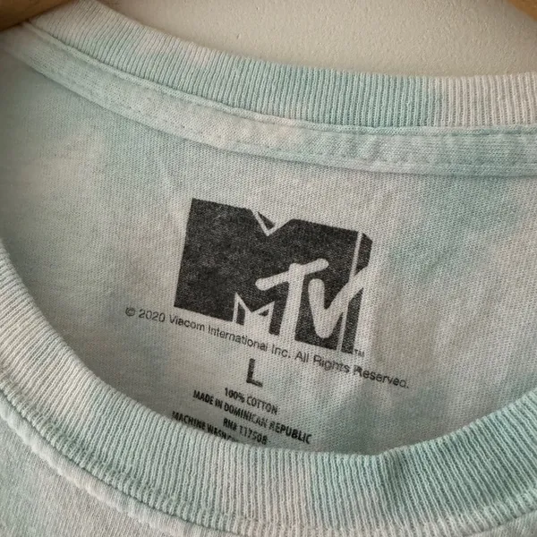MTV‎ Cropped Tie Dye Graphic Tee Size L - Image 4
