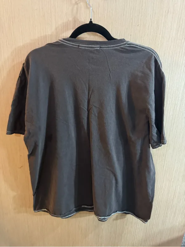 Project Social T Charcoal Grey Tiger Rose Graphic Tee Size Small/Medium - Image 3