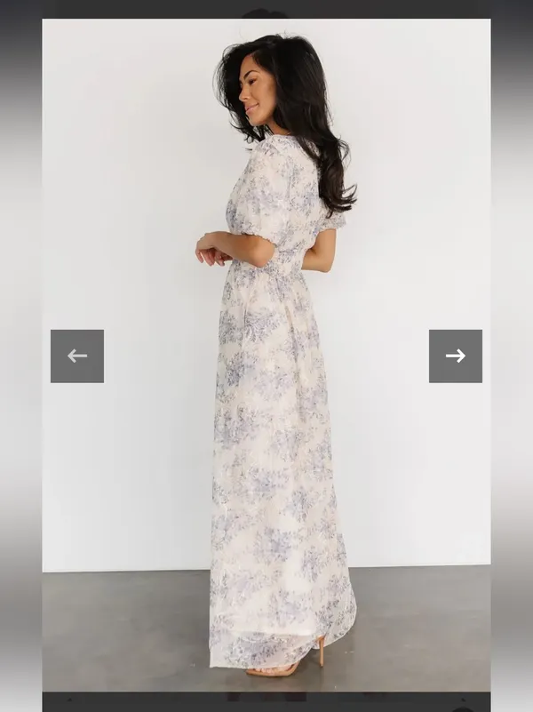 Nwt Baltic born Ardley Maxi Dress | Cream + Blue floral embroidered $148 fall - Image 5