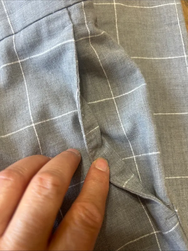 Ann Taylor Gray Windowpane Cropped Dress Pants - Image 8