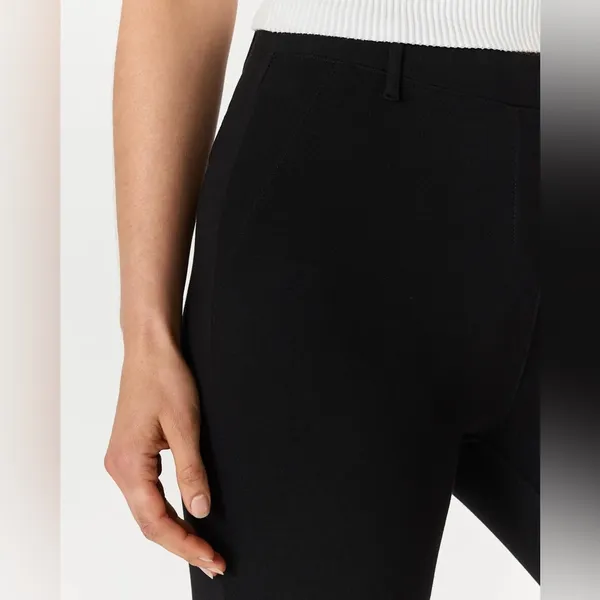 Quince Ultra-Stretch Ponte Straight Leg Pants‎ in Black, Size S - Image 5