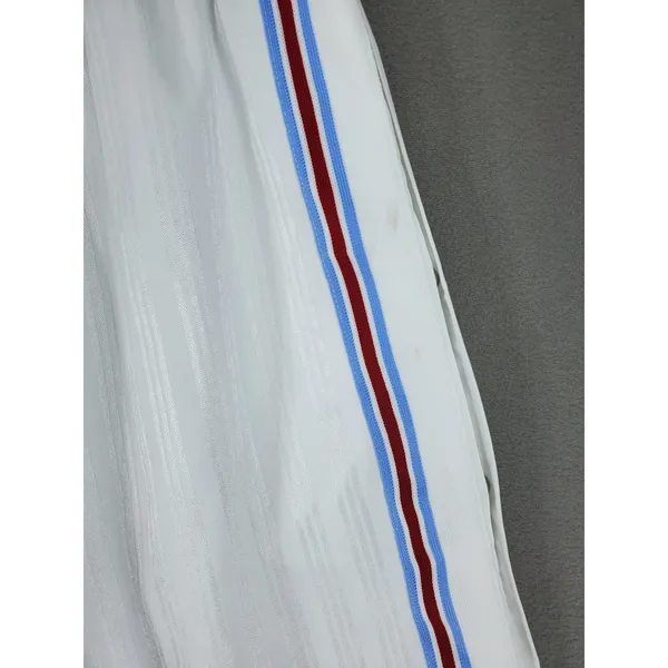 YLLW Snap Tearaway Track Pants Womens S White Striped Patch Sporty Streetwear - Image 3