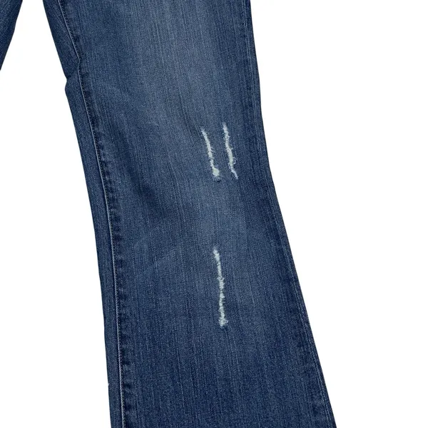 Seven7 Jeans‎ Womens 29 Flare Low Rise Medium Wash Denim Stretch Whisker 30x32 - Image 4