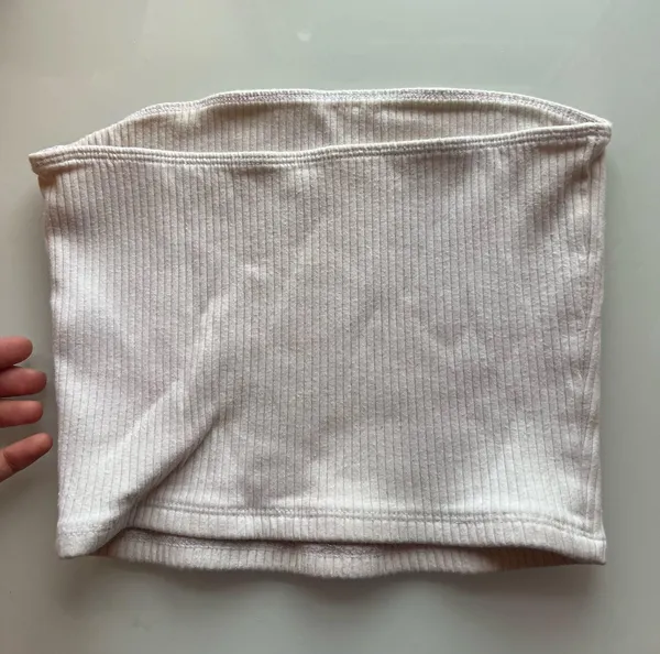 Hollister White Ribbed Tube Top - Image 2