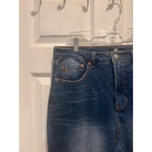 Frye Womens High Rise Straight Leg Blue Jeans Size 10/30 Medium Wash‎ Stretch - Image 2
