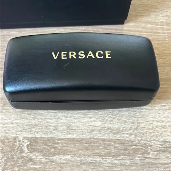 EMPTY Versace Black Sunglass Protective Case AND EMPTY box - Image 3