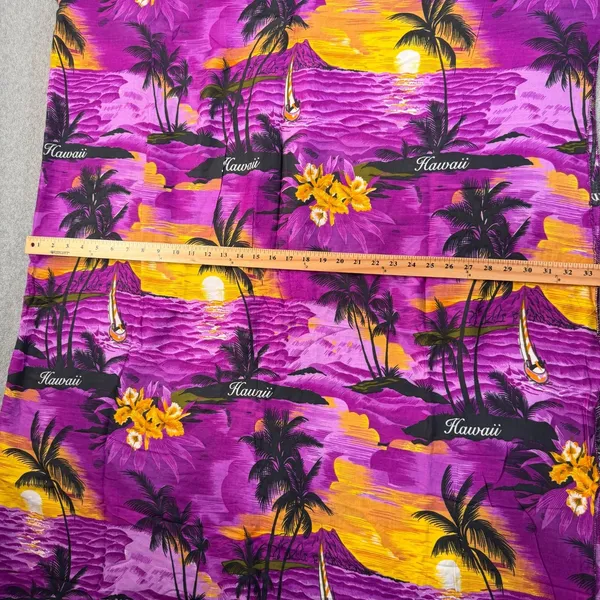 Hawaii Purple Floral Vacation Wrap Sarong 68" x 44" Palm Tree Tropical - Image 5