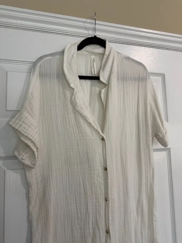 By Anthropologie The Lucia Dress Sheer Cover Up Coverup Size Large - Image 4