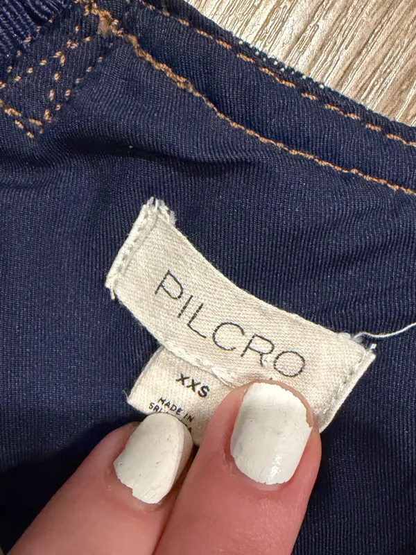 Anthropologie Pilcro Denim Snap-Front Mini Dress XXS - Image 7