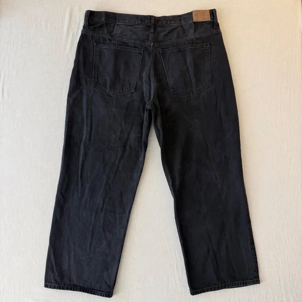 Madewell Low Slung Straight Denim Jeans Womens 33 Faded Black - Image 12