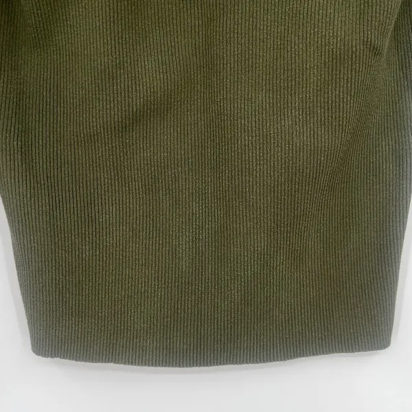 Ralph Lauren Vtg Polo Jeans Y2K Womens Sweater Sz XL Olive Ribbed Preppy Quiet Luxury Flag - Image 7