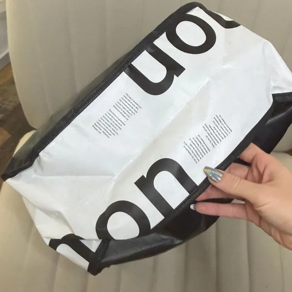 Lululemon Monochrome Tote Bag Storage Carry - Image 6