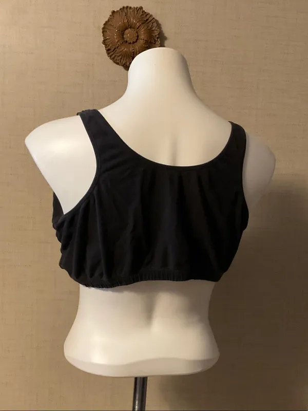 Wireless Scoop Sports Bra - Black - Image 3