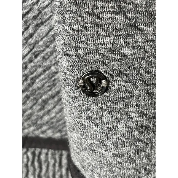 Lululemon On Repeat Dress Gray Heathered Knit Long Sleeve Dress Athleisure 10 - Image 5