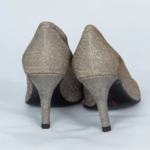 Toujours by Pas de‎ Rouge Metallic Gold Glitter Pumps Size 36.5 - Image 8