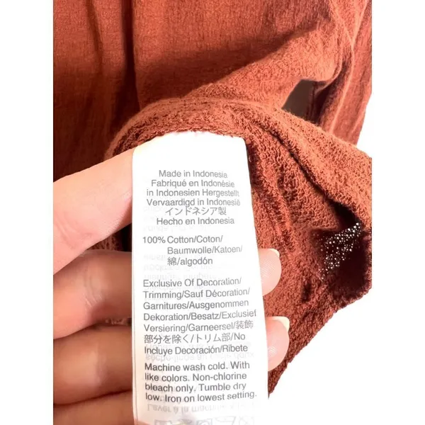 Madewell texture‎ & thread burnt orange top - Image 7