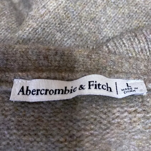 Abercrombie & Fitch Women's Brown Tan Tie Front Long Sleeve Cardigan Sweater L - Image 3