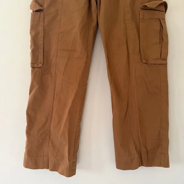 Abercrombie & Fitch 100% Cotton Cargo Pants Size 29/8 Short Casual Relaxed Fit‎ - Image 2