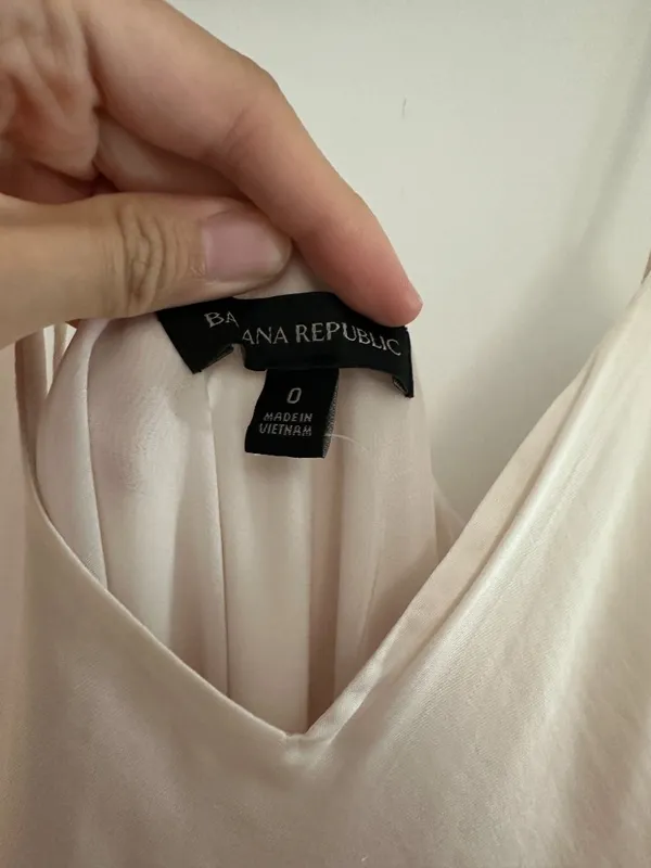 NWT Banana Republic Ivory White Satin Slip Maxi Dress Size 0 - Image 2
