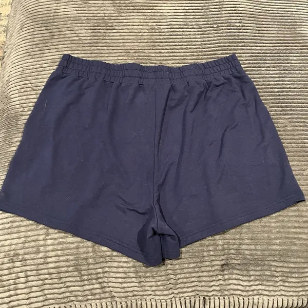 Life Is Good Women's Blue Pajama Sleep Shorts pockets drawstring waist See Pics - Image 5