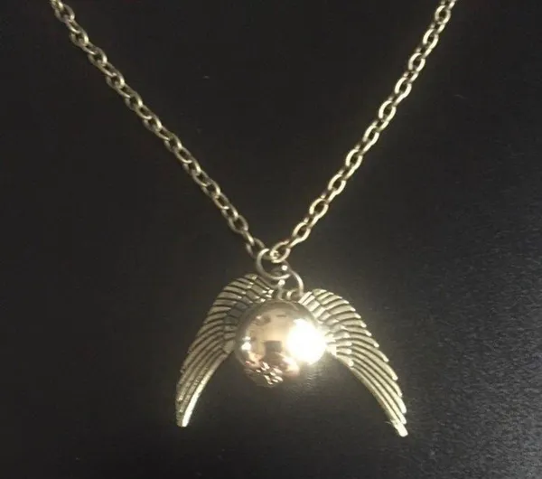 Harry Potter Snitch Angel Wing Necklace - Image 3