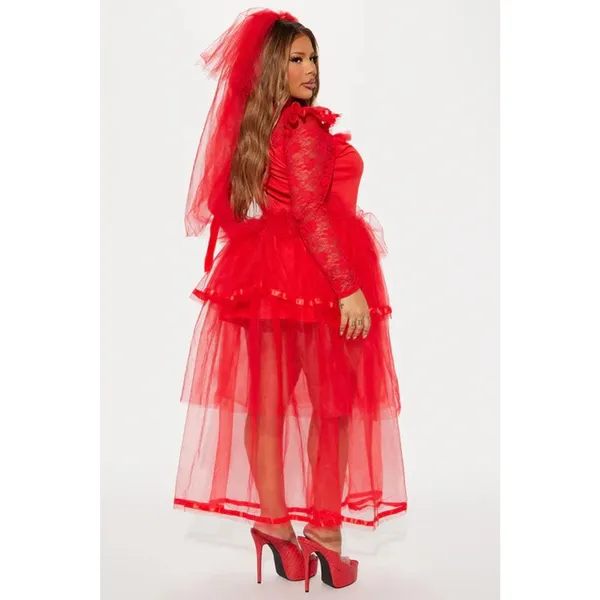 NEW Party King Twisted Bride to Be Beetlejuice Lydia Costume Size XS - Image 6