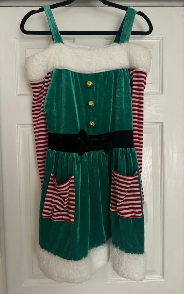 Ugly Christmas Sweater Dress White Size L - Image 2