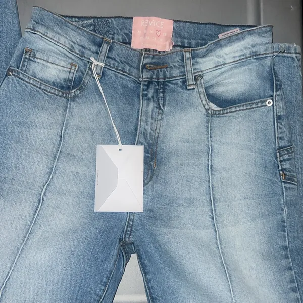 Revice Venus Jeans 27 Star Eclipse Wash Blue Denim High Waist 70s - Image 6
