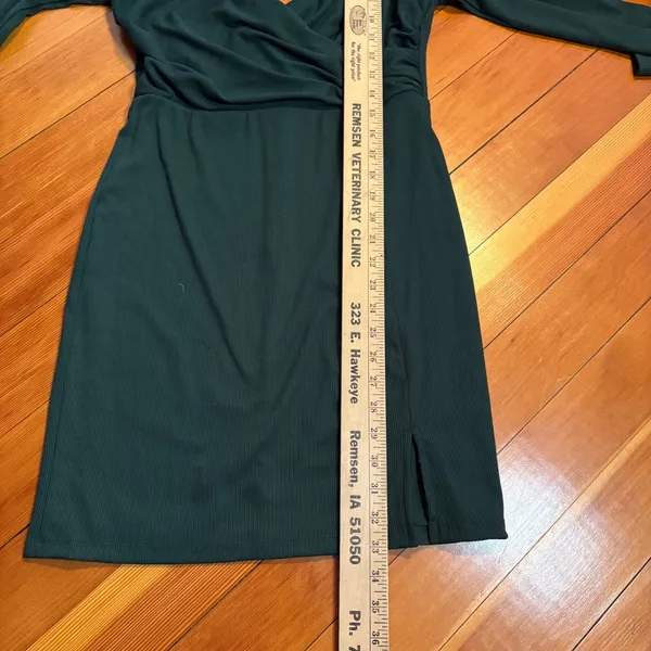 Hello Molly Green Kind‎ of Voodoo Dress Mini Green Long Sleeve Sweetheart Large - Image 6