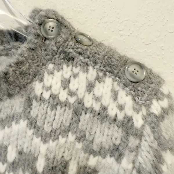 LOVESHACKFANCY Alpaca Wool Heart Fringe Sleeve‎ Sweater Preppy Knit - Image 2