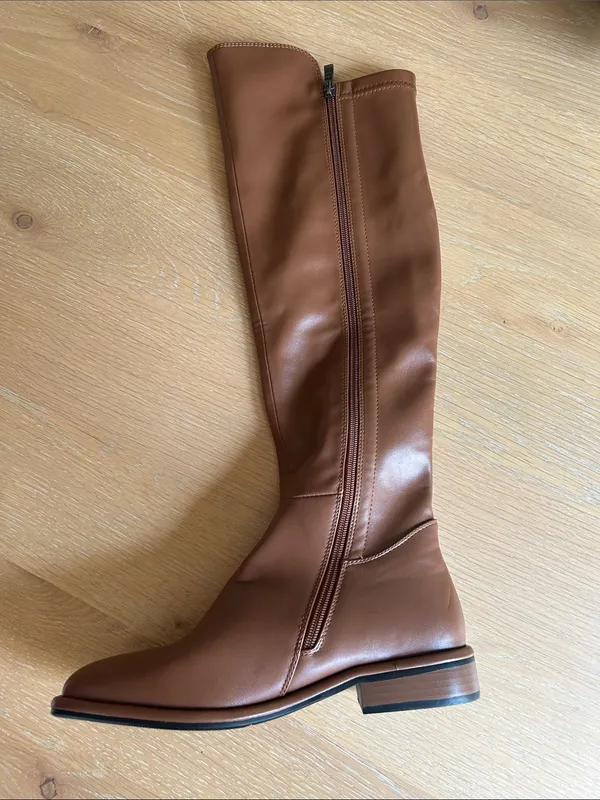 Torgeis Women's Genevieve Over The Knee Boots, Cognac, size 7.5, NWT no box - Image 12