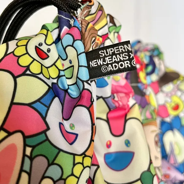 Takashi Murakami x NewJeans Supernatural Drawstring Bag Limited Edition Backback - Image 3
