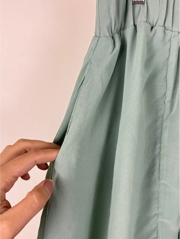 Staring at Stars UO Sage Green Layered High Low Chiffon Skirt Small Boho - Image 6