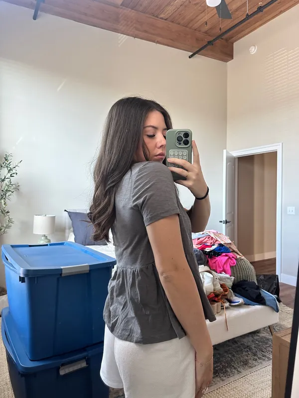 Grey Peplum Top Shein - Image 3