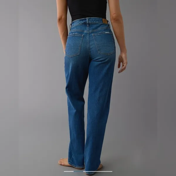 Final Price American Eagle Super High Rise Baggy Straight - Image 7