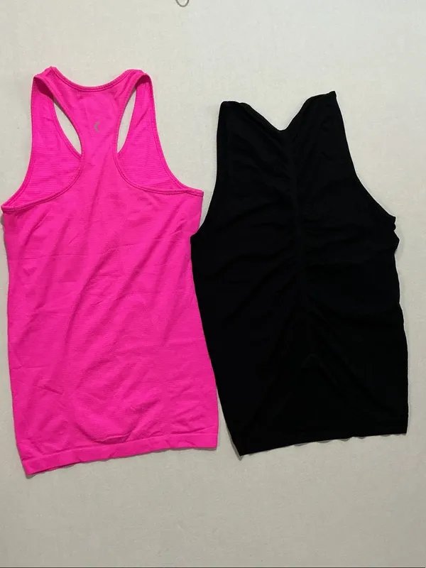 ZYIA and Fabletics Racerback Tank Duo in Hot Pink and Black - Image 8