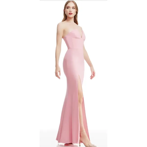 NWT Dress The Population Fernanda Gown Blush Pink XS Formal Glam Chic - Image 2