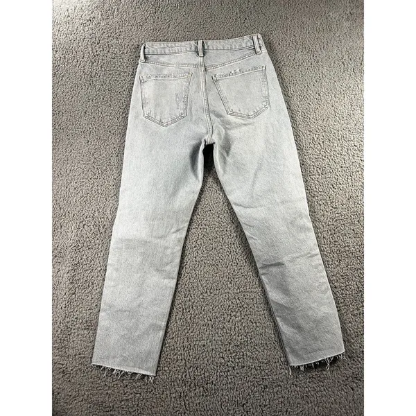 Zara‎ Jeans Women 6 High Rise Straight Leg Distressed Light Wash Denim Pants - Image 2