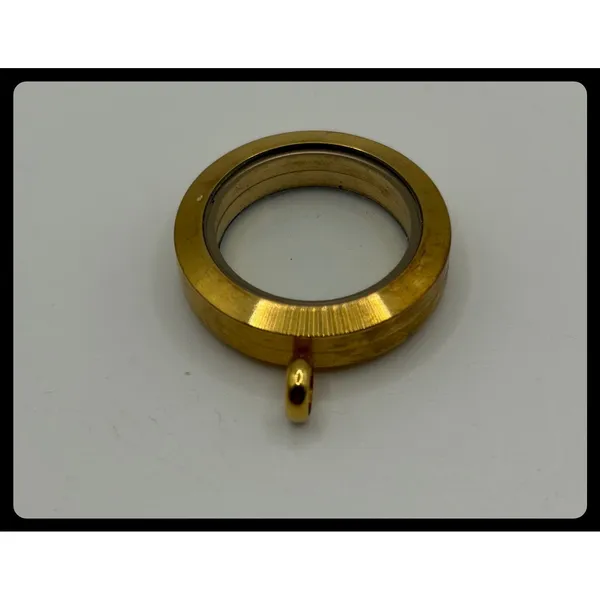Origami Owl Floating Locket Pendant 25MM Gold‎ Hinged - Image 2