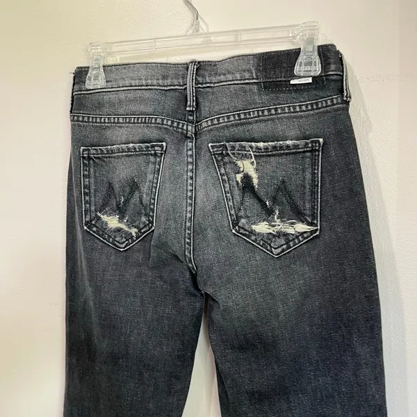 Mother The Flirt Chew Jeans in Cat & Kings Wash Straight Leg Jeans Size 24‎ - Image 7