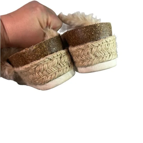 Dolce Slides vita ilenia platform fuzzy SLIPPER SLIDES size 10 NEUTRAL - Image 6